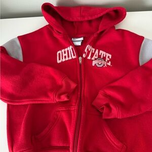 Knights Apparel Ohio State Red and Gray Kids Hoodie